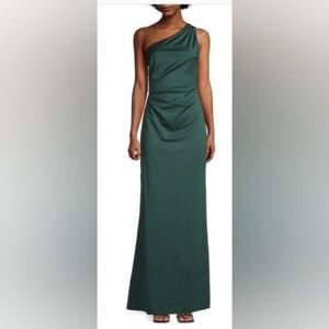 Sachin & Babi Elegant Green One-Shoulder Cece Gown